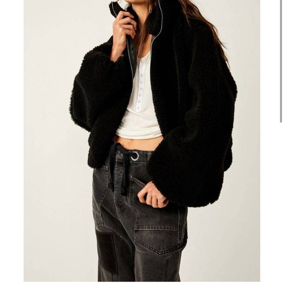 Free People Faux Shearling Jacket - Picture 1 of 5
